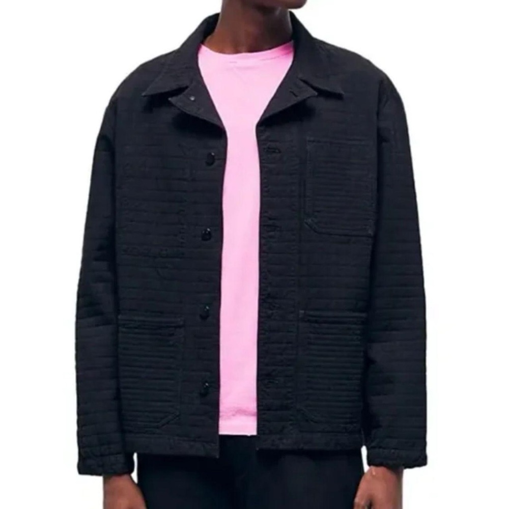 The Kooples Quilted Jacket Black Chore Jacket Style
